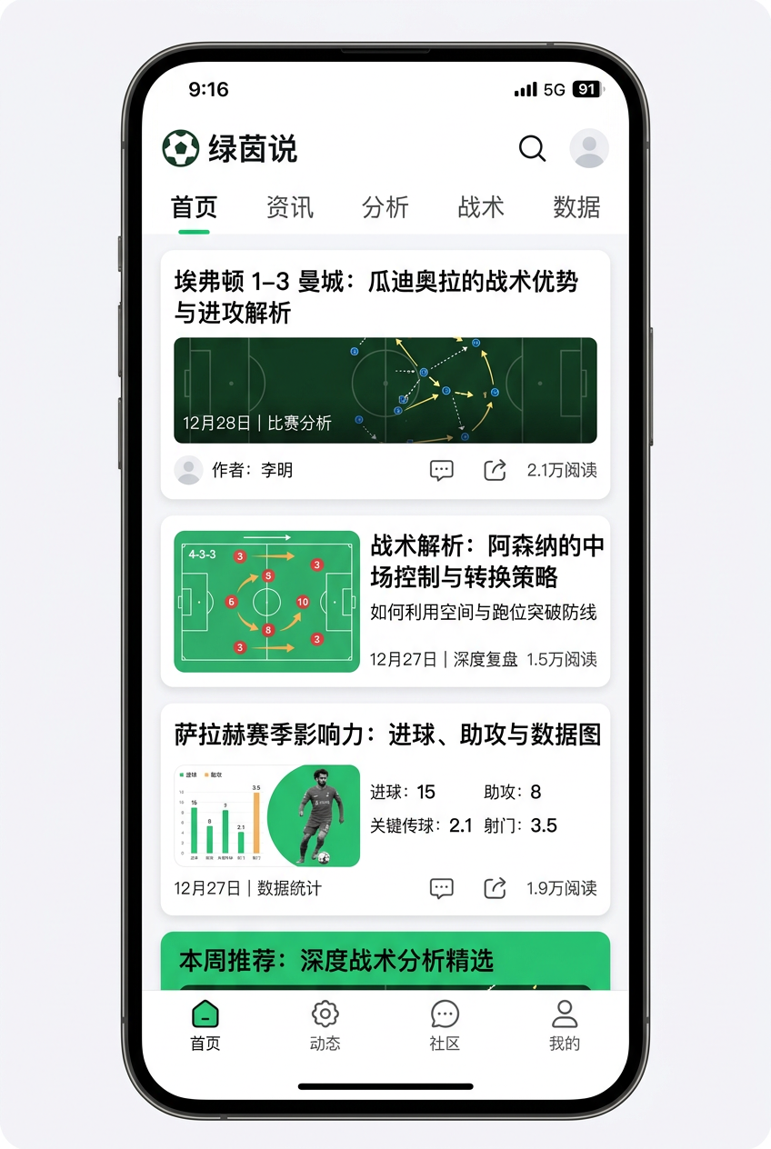 绿茵说APP - 情报资讯
